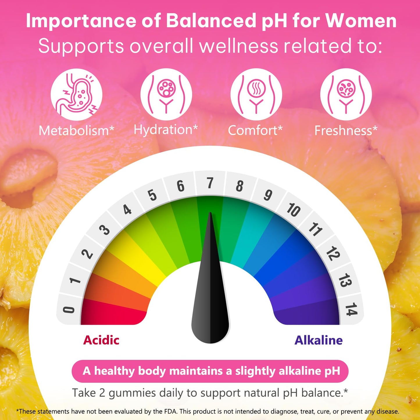 Probiotics for Women Gummies, Women's Probiotic Gummies for Feminine Wellness - Daily Balance & Support, PH Balance, Hawaiian Pineapple Flavor