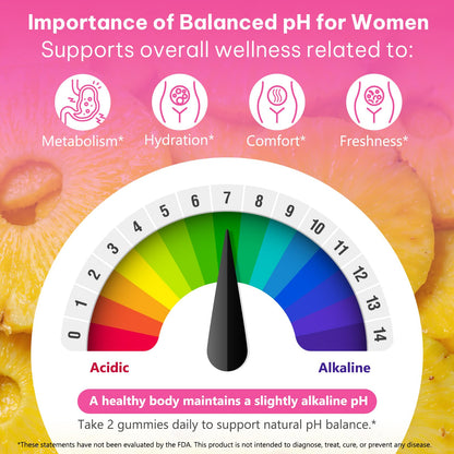 Probiotics for Women Gummies, Women's Probiotic Gummies for Feminine Wellness - Daily Balance & Support, PH Balance, Hawaiian Pineapple Flavor